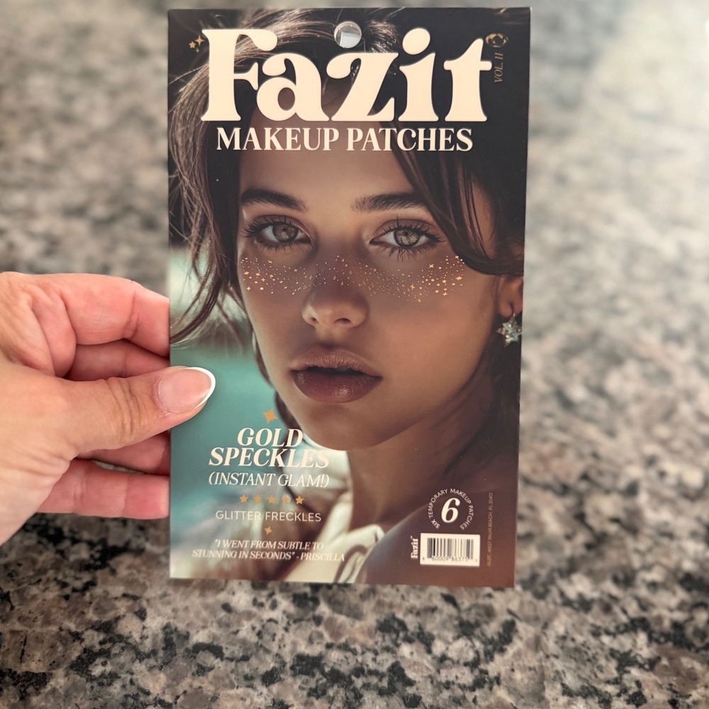 Fazit Vol II Gold Speckles Makeup Patches Glitter Freckles 6 Count New